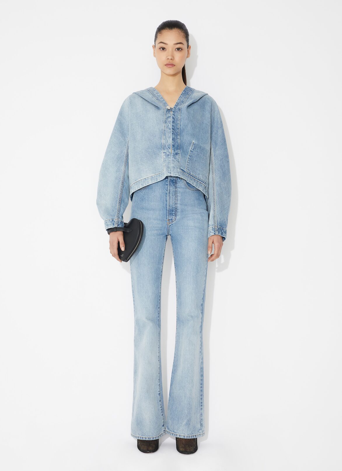 Denim vareuse jacket ALAÏA BLUE DENIM VAREUSE JACKET